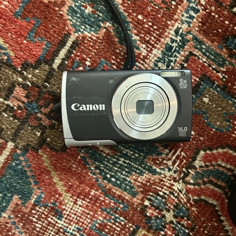 Canon Silver Digital Camera with Black Accents